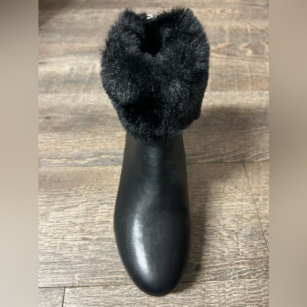 DKNY Abri Faux Fur Wedge Booties Size 6.5 - Picture 14 of 15